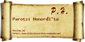 Parotzi Honoráta névjegykártya